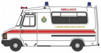 76HAN002 Oxford Diecast Bedford CF Hanlon Ambulance London Ambul
